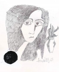 Anwar Maqsood, 11 x 12  Inch, Mixed Media on Paper , Figurative Painting, AC-AWM-051